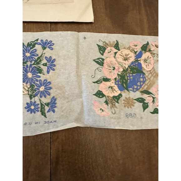 Laura Wheeler Transfer Pattern Needlecraft Floral Bouquet 29.5" Vintage 1954 - Picture 4 of 11